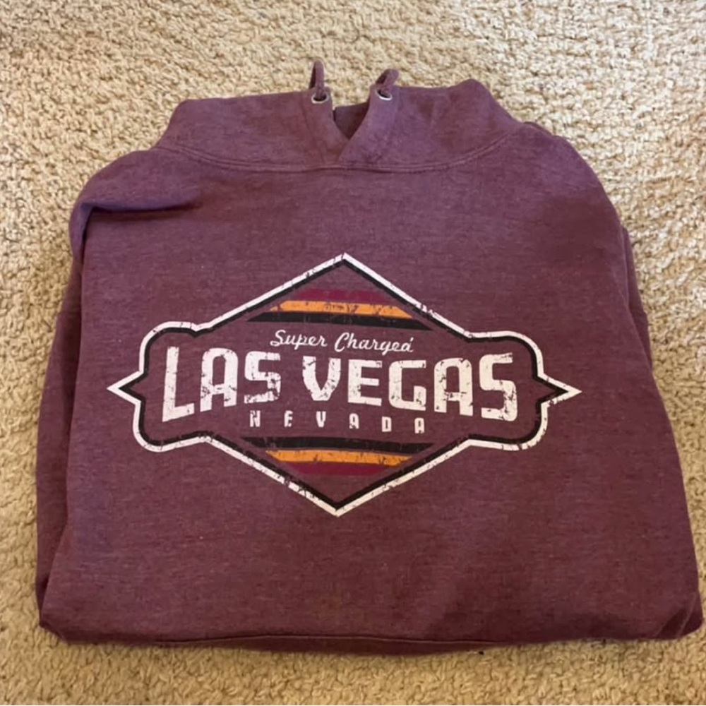 Las Vegas Graphic Maroon Hoodie